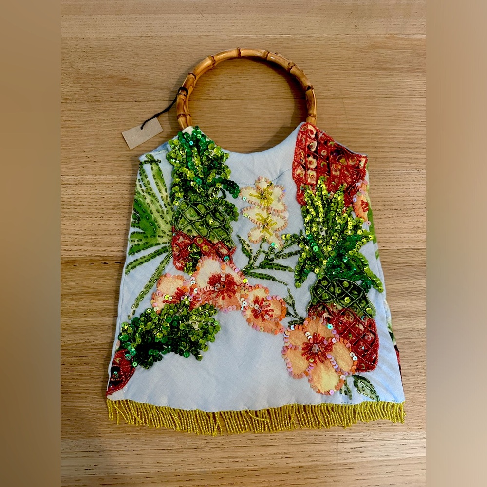 Vintage Mystique tropical beaded bag - NWT